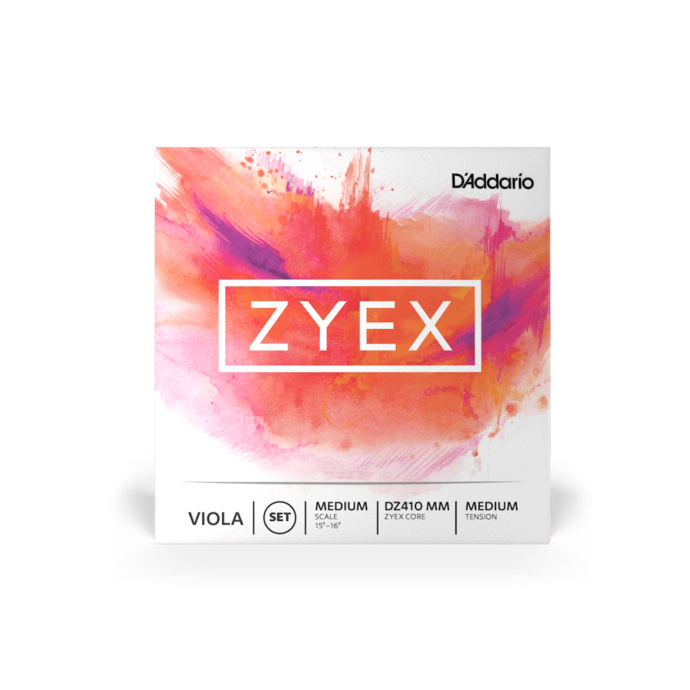 D'Addario Zyex Viola String Set, Medium Scale, Medium Tension