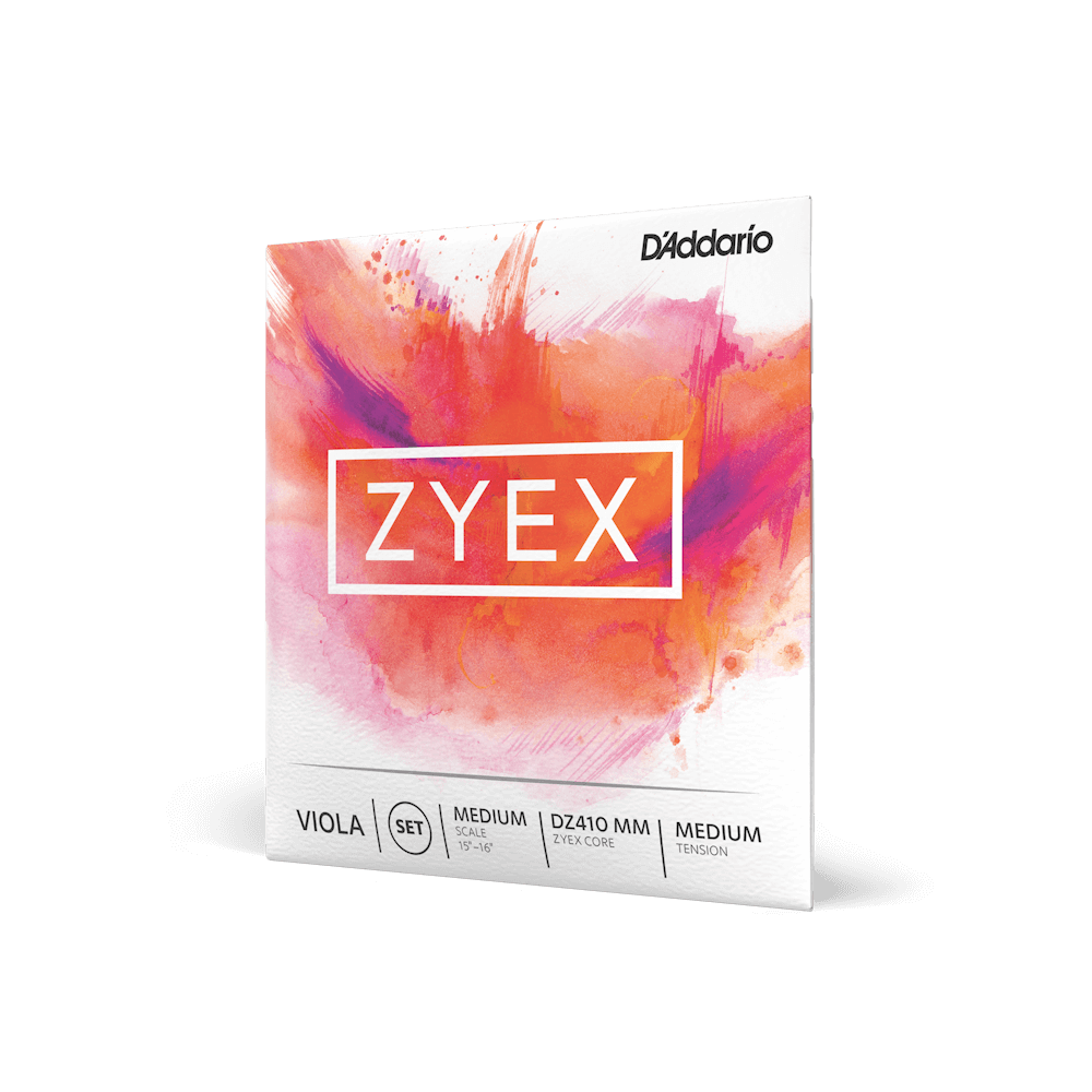 D'Addario Zyex Viola String Set, Medium Scale, Medium Tension