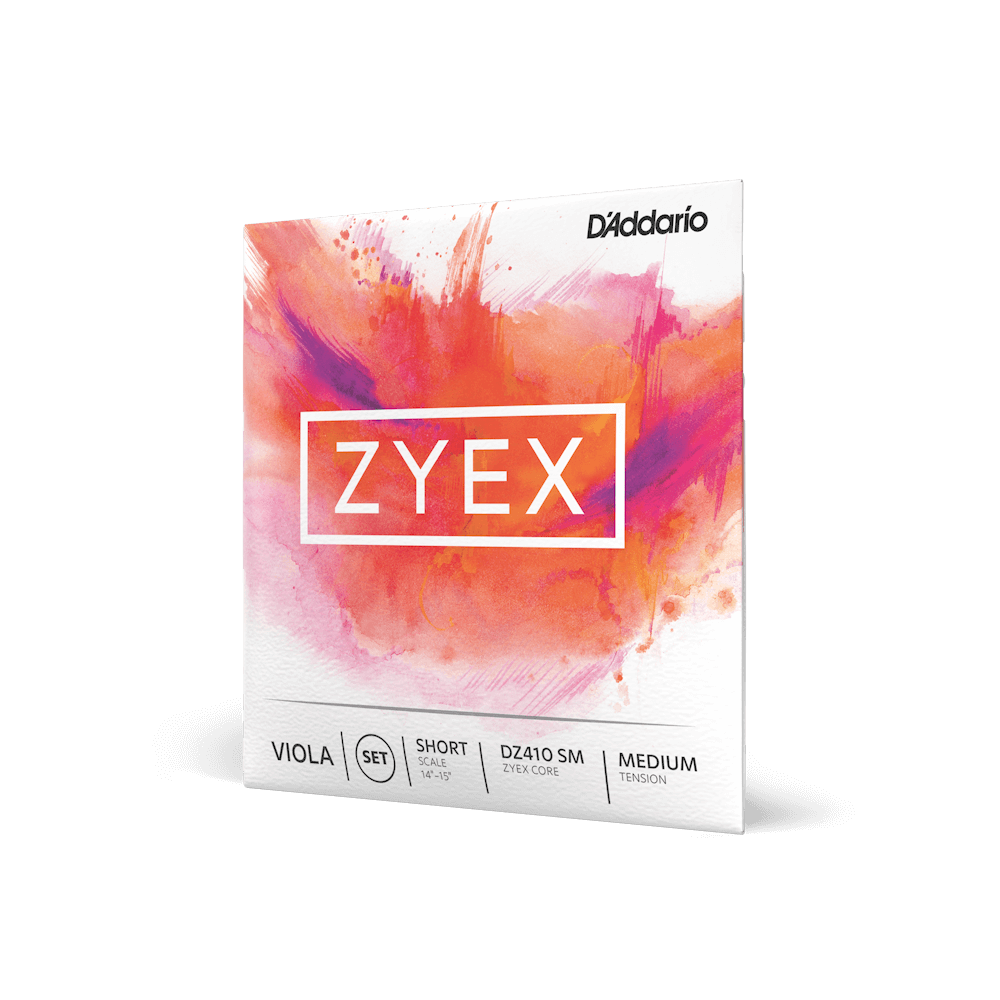 D'Addario Zyex Viola String Set, Short Scale, Medium Tension