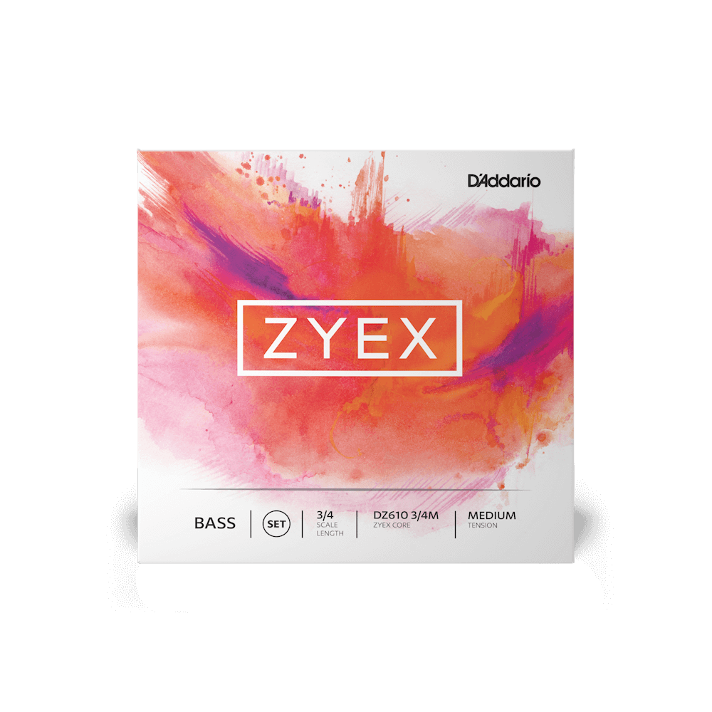 D'Addario Zyex Bass Single A String, 3/4 Scale, Medium Tension