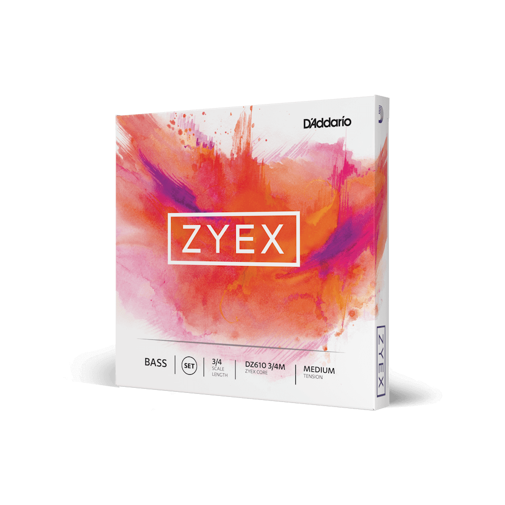 D'Addario Zyex Bass Single A String, 3/4 Scale, Medium Tension