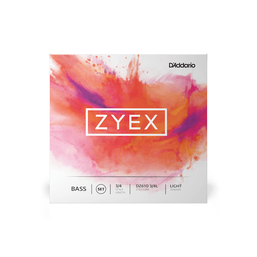 D'Addario Zyex Bass Single E String, 3/4 Scale, Light Tension