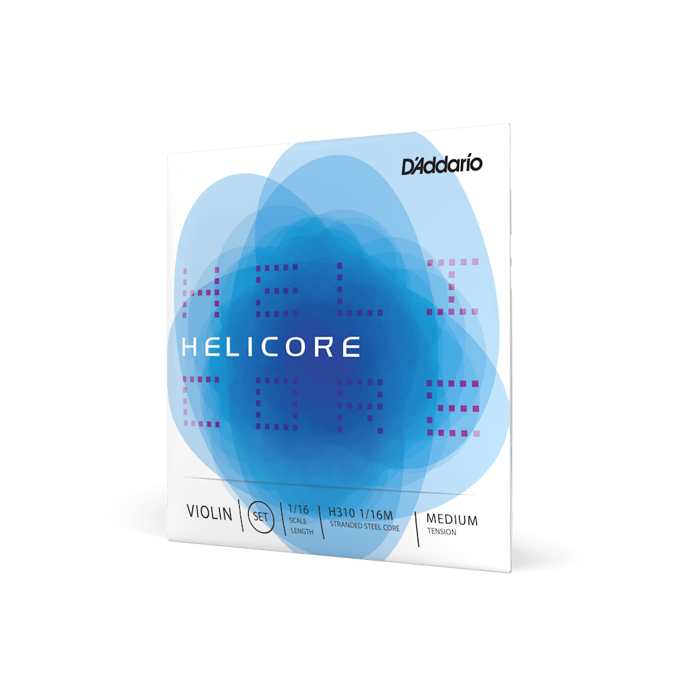 D'Addario Helicore Violin String Set, 1/16 Scale, Medium Tension