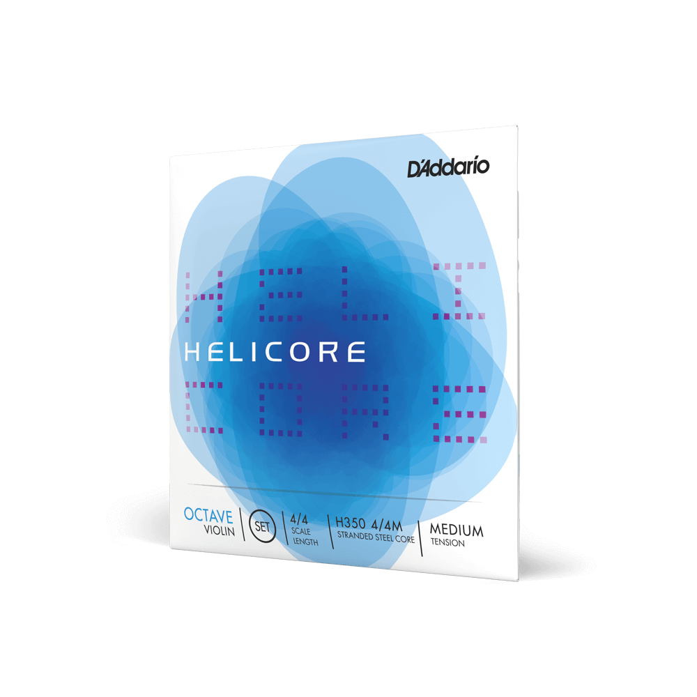D'Addario Helicore Octave Violin String Set, 4/4 Scale, Medium Tension