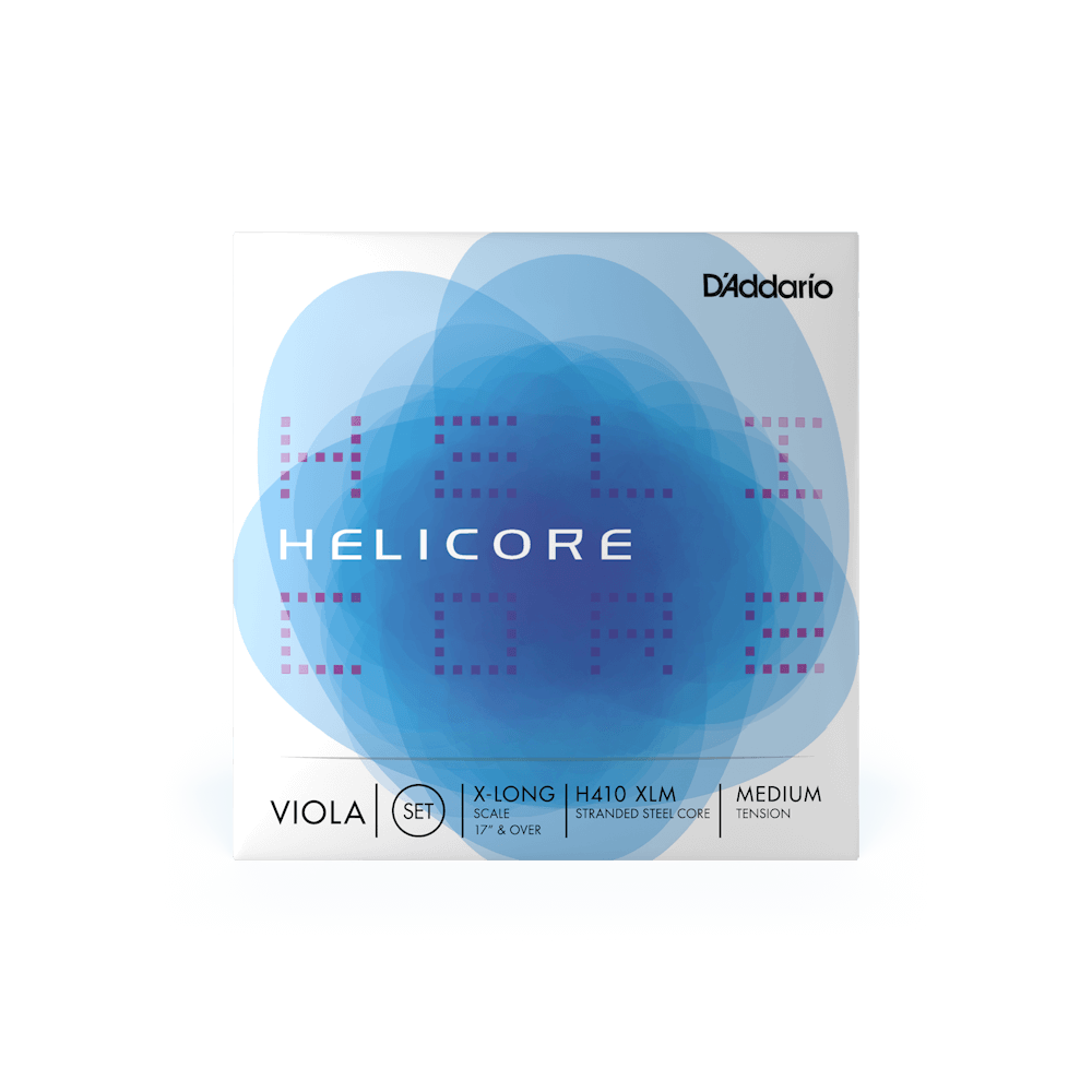 D'Addario Helicore Viola String Set, Extra Long Scale, Medium Tension