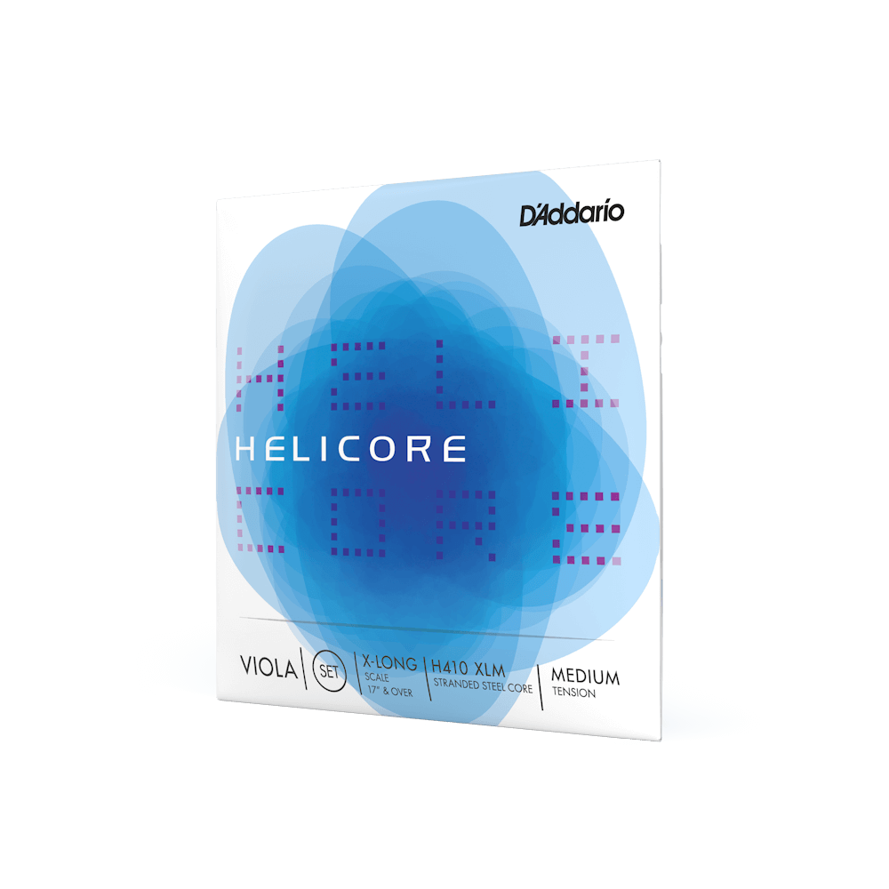 D'Addario Helicore Viola String Set, Extra Long Scale, Medium Tension