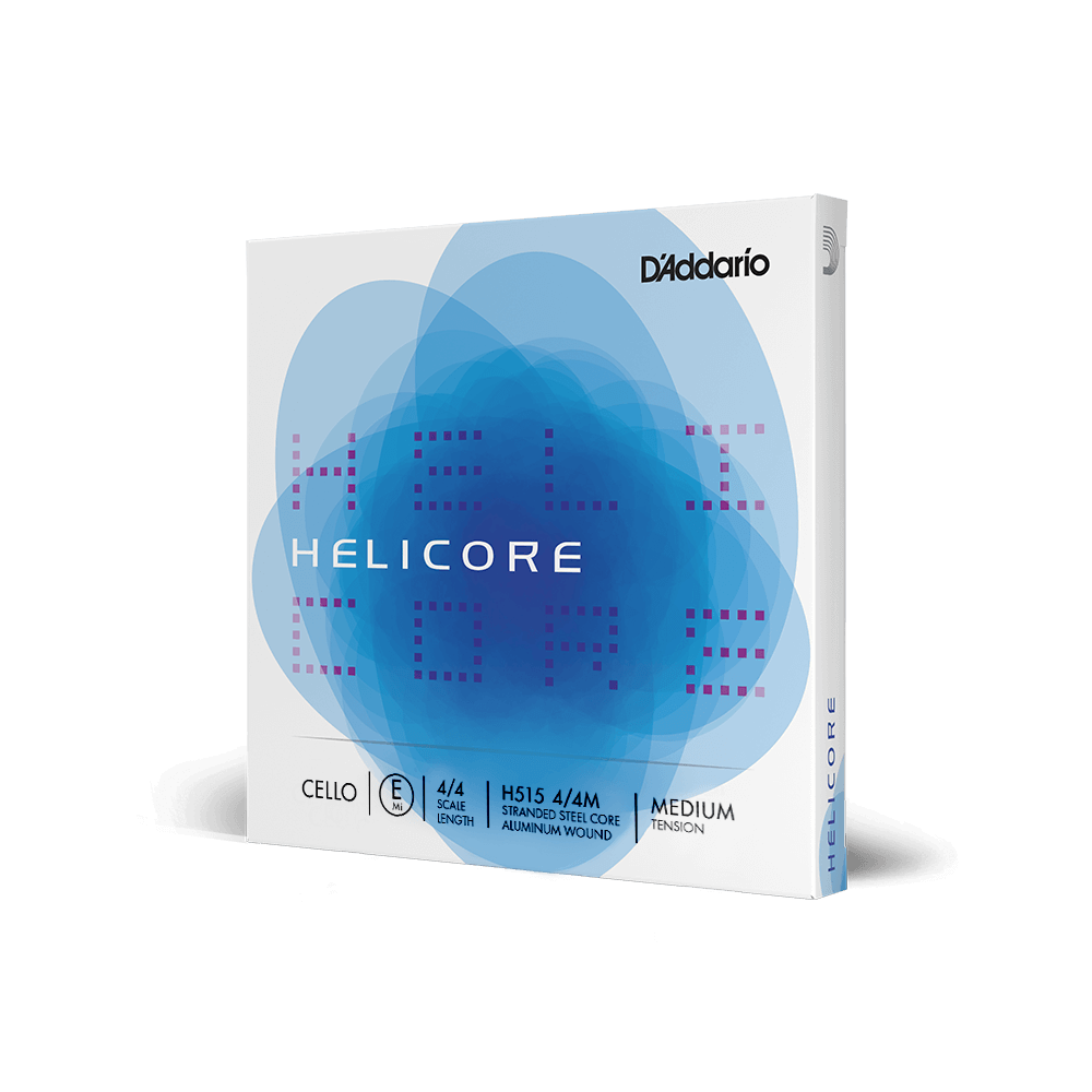 D'Addario Helicore Cello Single E String, 4/4 Scale, Medium Tension