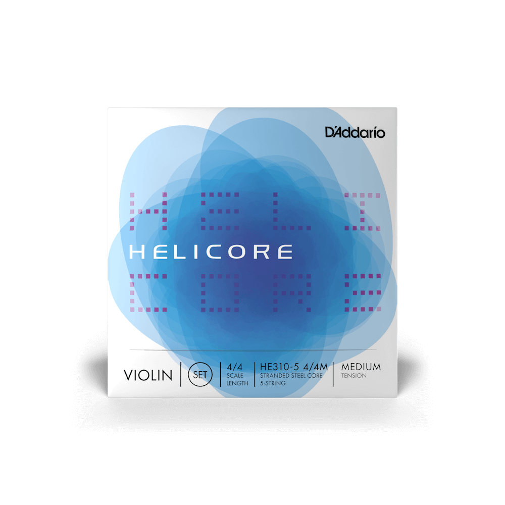 D'Addario Helicore Violin 5-String Set, 4/4 Scale, Medium Tension
