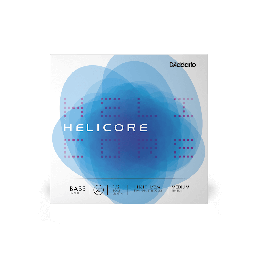 D'Addario Helicore Hybrid Bass String Set, 1/2 Scale, Medium Tension