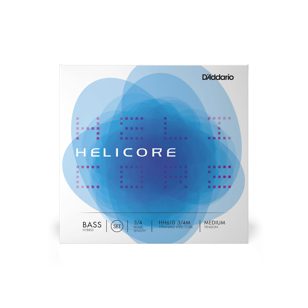 D'Addario Helicore Hybrid Bass String Set, 3/4 Scale, Medium Tension