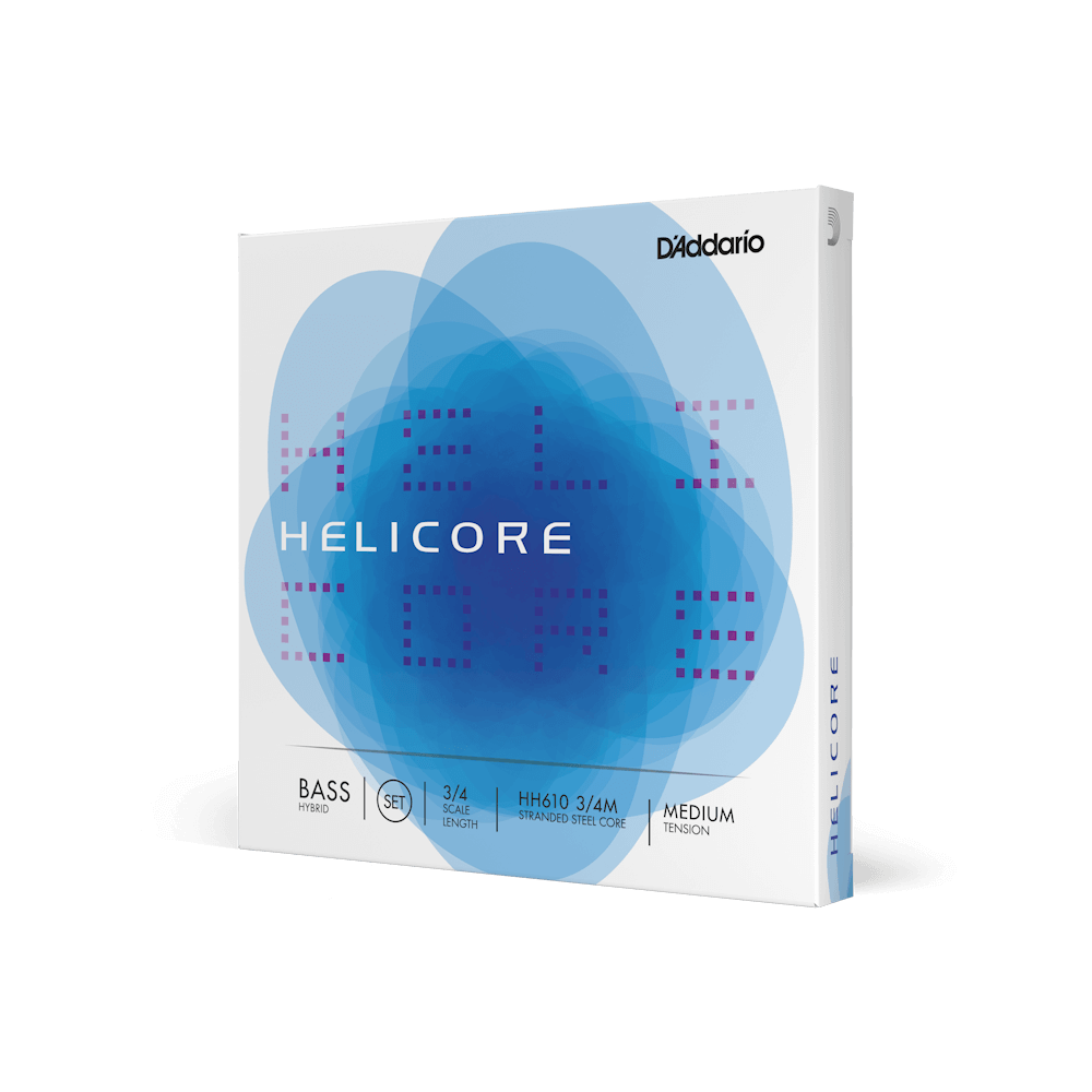 D'Addario Helicore Hybrid Bass String Set, 3/4 Scale, Medium Tension
