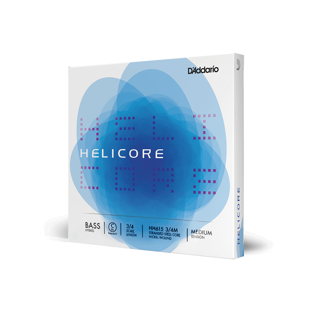 D'Addario Helicore Hybrid Bass Single C (Extended E) String, 3/4 Scale, Medium Tension