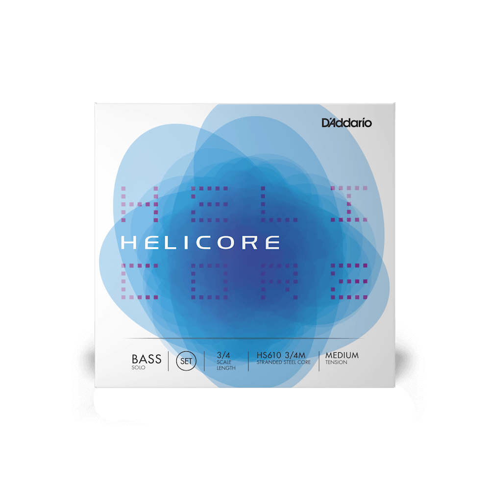 D'Addario Helicore Solo Bass String Set, 3/4 Scale, Medium Tension