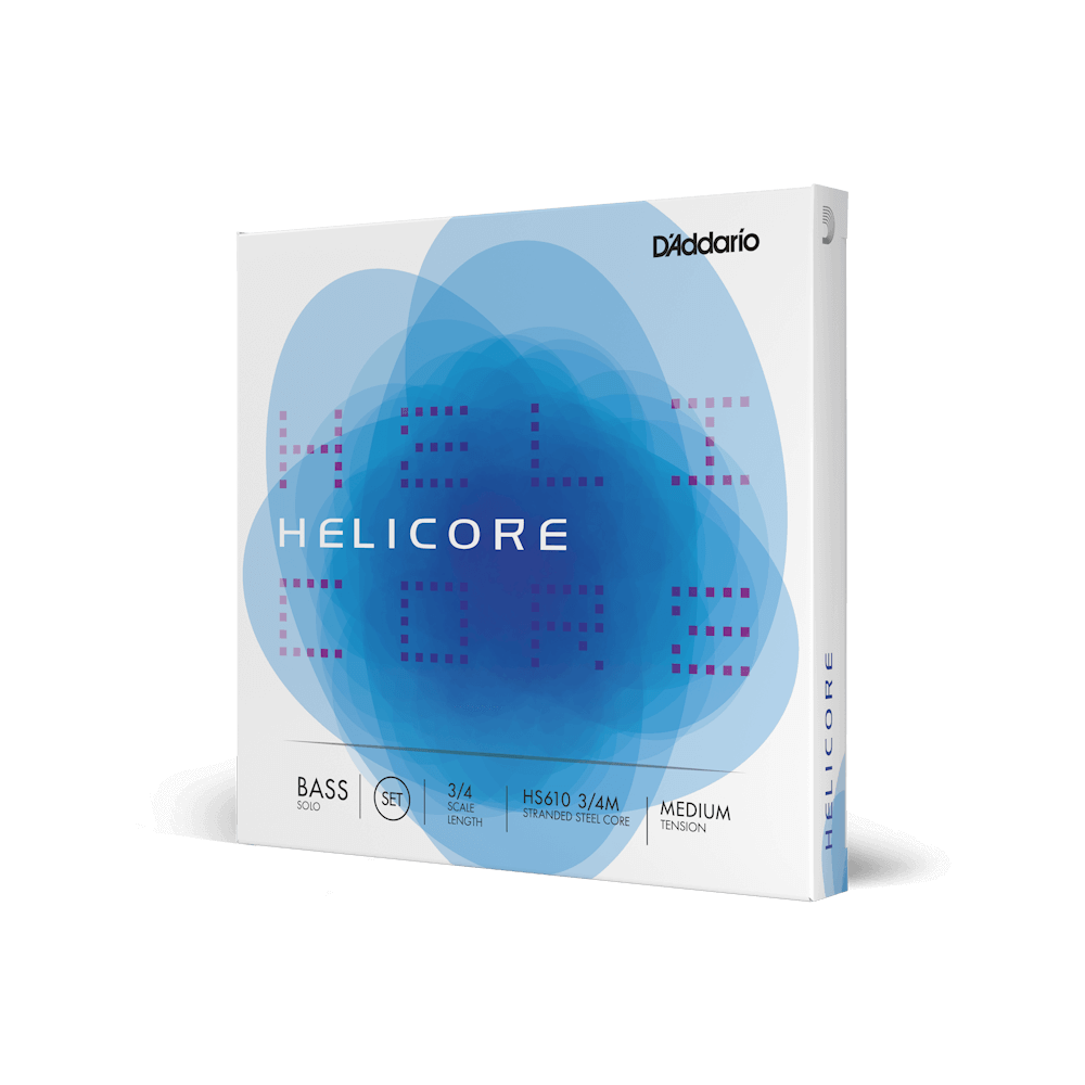 D'Addario Helicore Solo Bass String Set, 3/4 Scale, Medium Tension