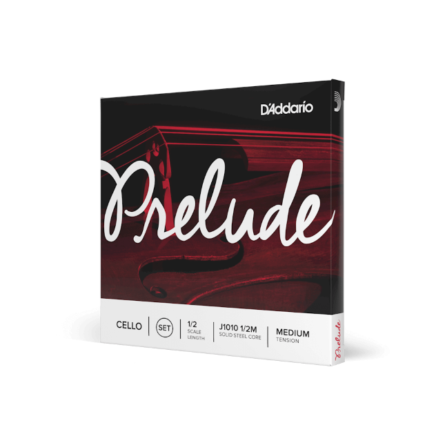 D&#39;Addario Prelude Cello String Set, 1/2 Scale, Medium Tension
