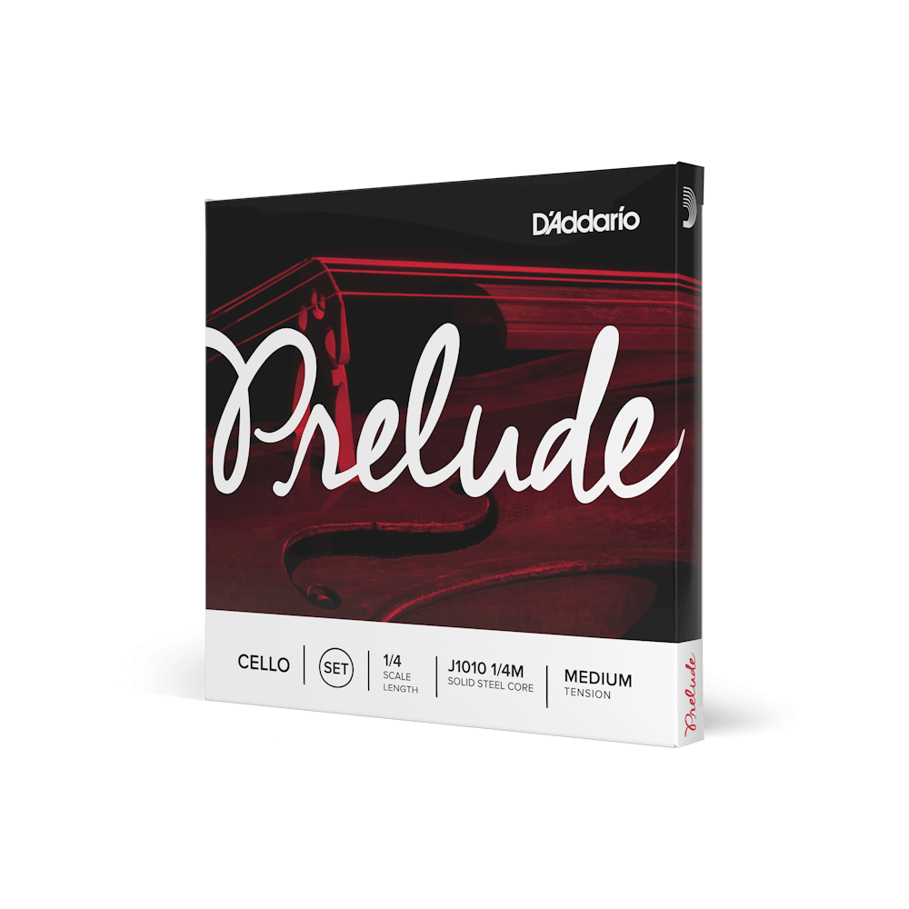 D'Addario Prelude Cello String Set, 1/4 Scale, Medium Tension