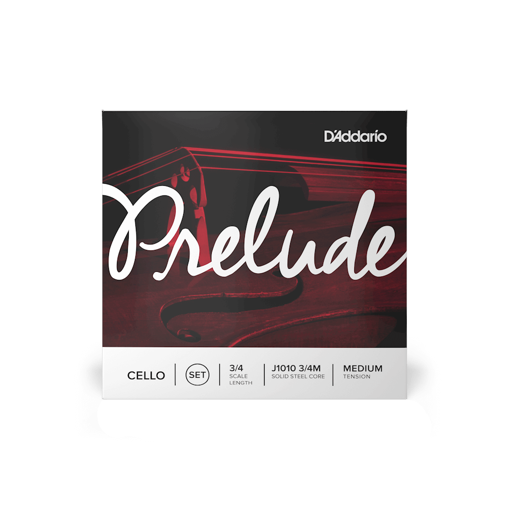 D'Addario Prelude Cello String Set, 3/4 Scale, Medium Tension