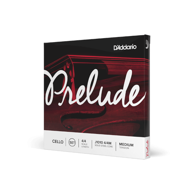 D'Addario Prelude Cello String Set, 4/4 Scale, Medium Tension