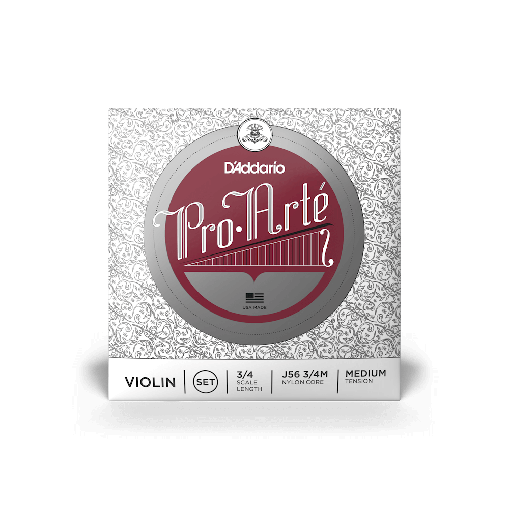 D'Addario Pro-Arte Violin String Set, 3/4 Scale, Medium Tension