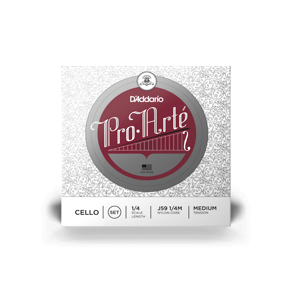 D'Addario Pro-Arte Cello String Set, 1/4 Scale, Medium Tension