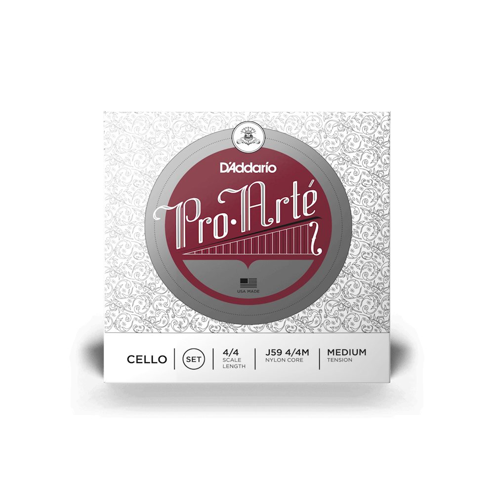 D'Addario Pro-Arte Cello String Set, 4/4 Scale, Medium Tension