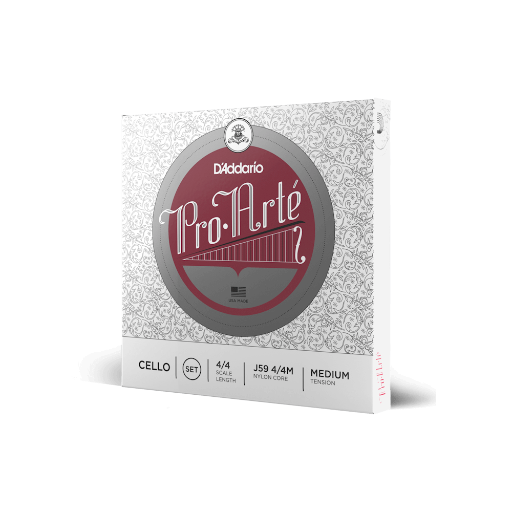 D'Addario Pro-Arte Cello String Set, 4/4 Scale, Medium Tension