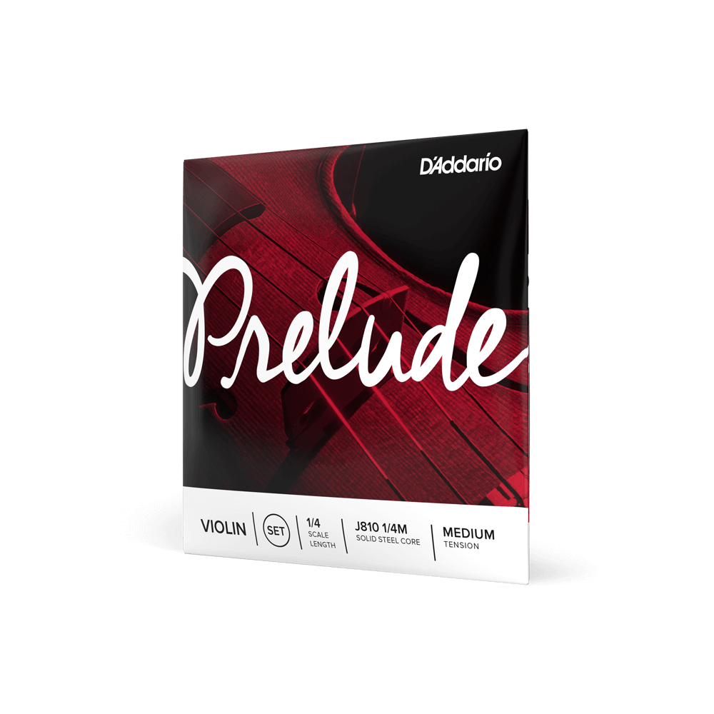 D'Addario Prelude Violin String Set, 1/4 Scale, Medium Tension