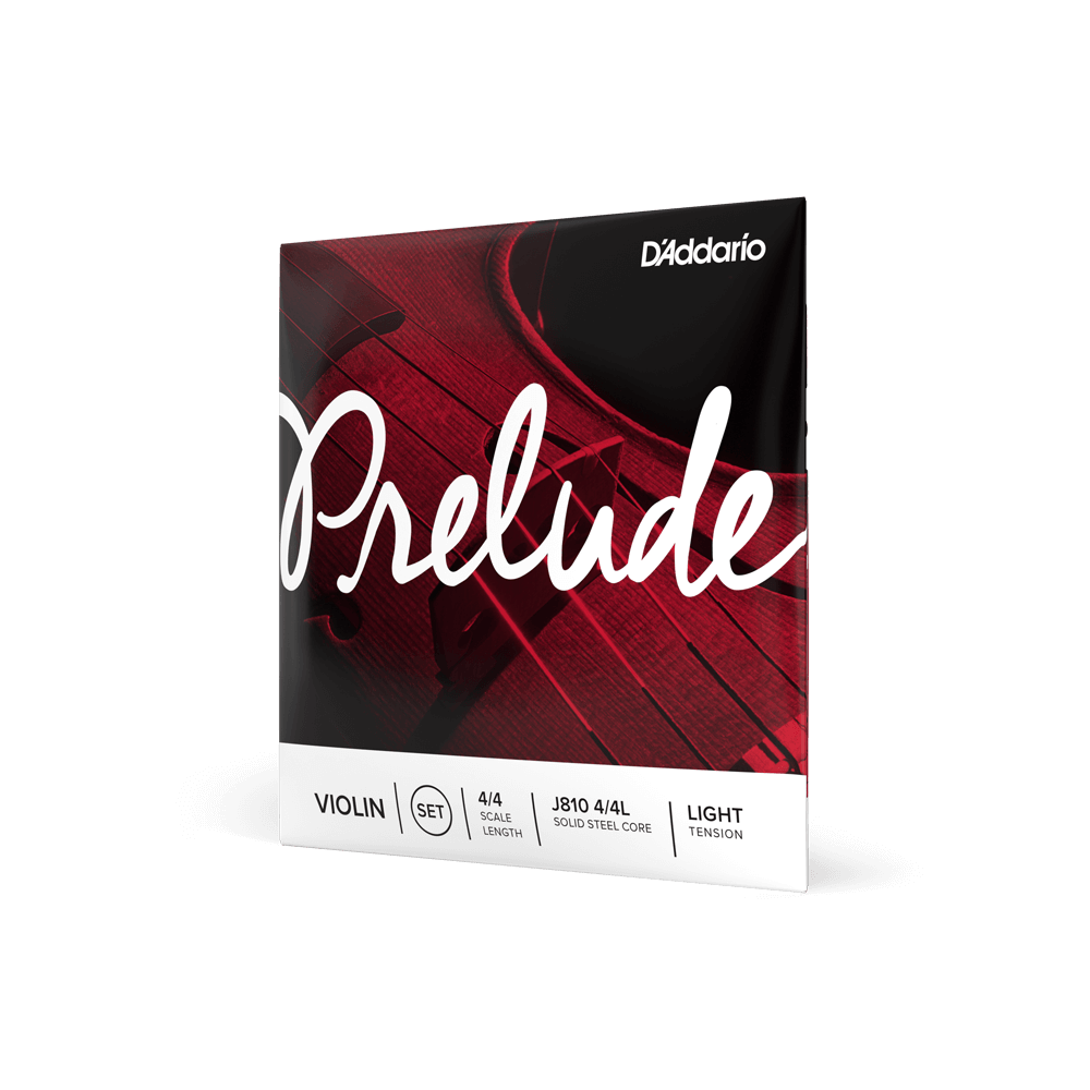 D'Addario Prelude Violin String Set, 4/4 Scale, Light Tension