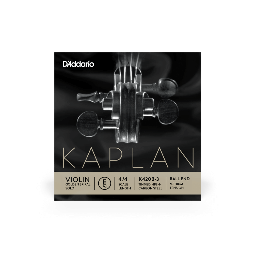 D'Addario Kaplan Golden Spiral Solo Violin Single E String, 4/4 Scale, Medium Tension