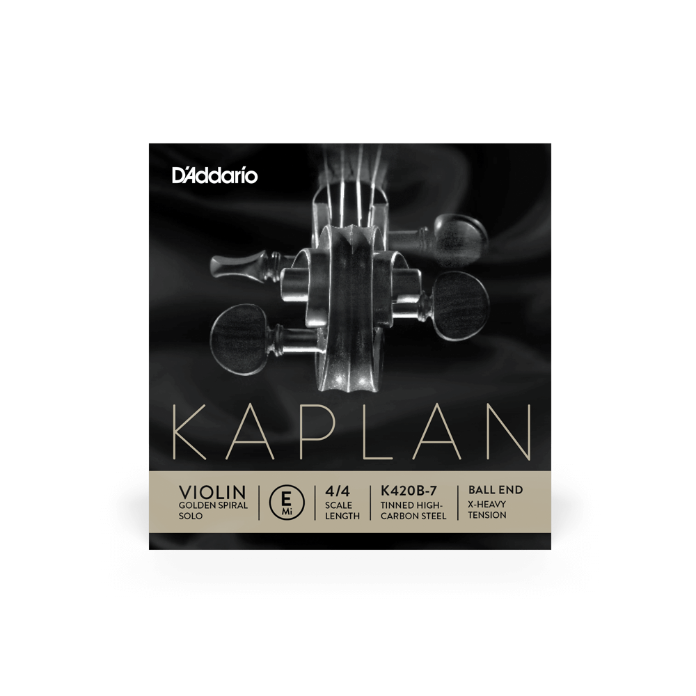 D'Addario Kaplan Ball End Violin Single E String, 4/4 Scale, Extra-Heavy Tension