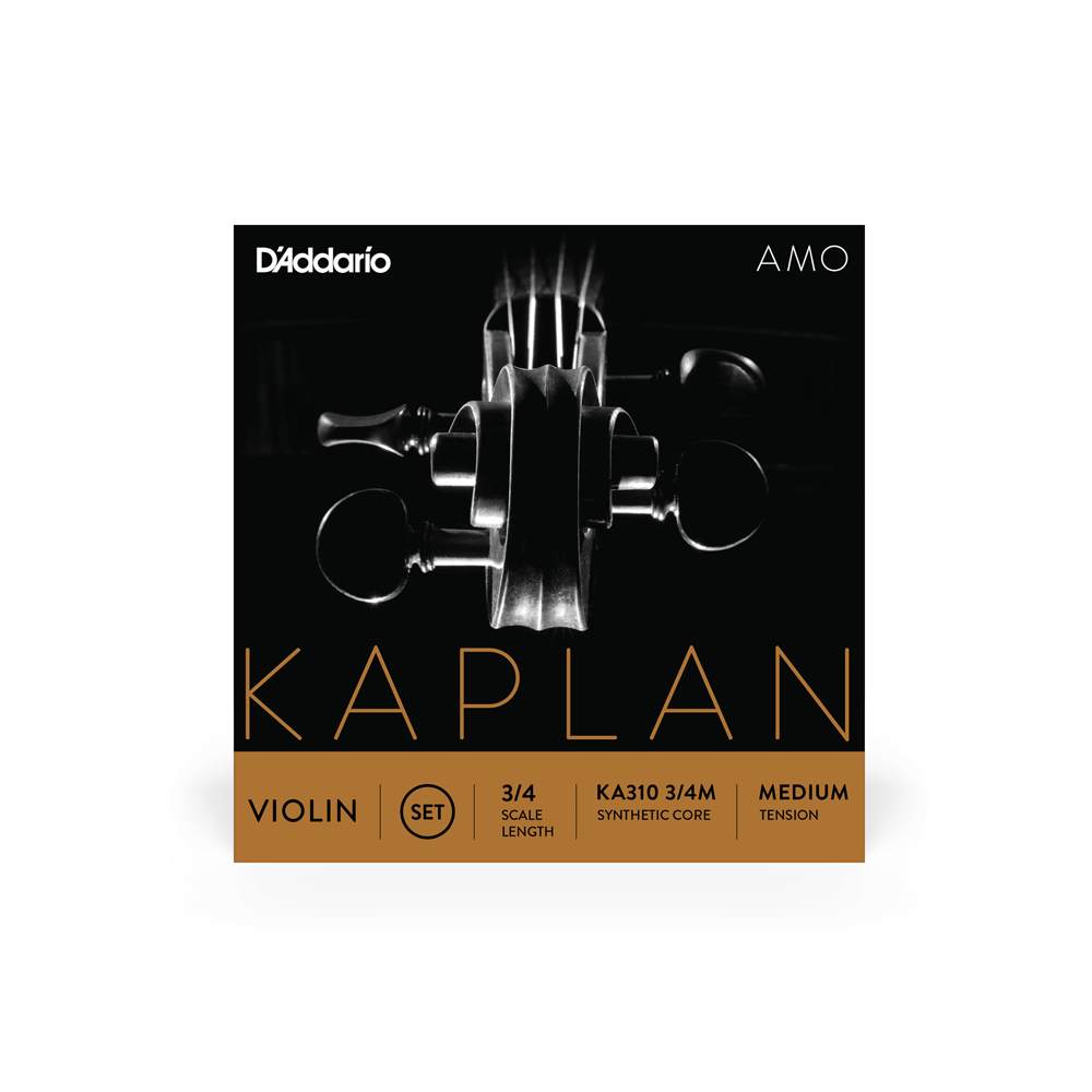 D'Addario Kaplan Amo Violin String Set, 3/4 Scale, Medium Tension