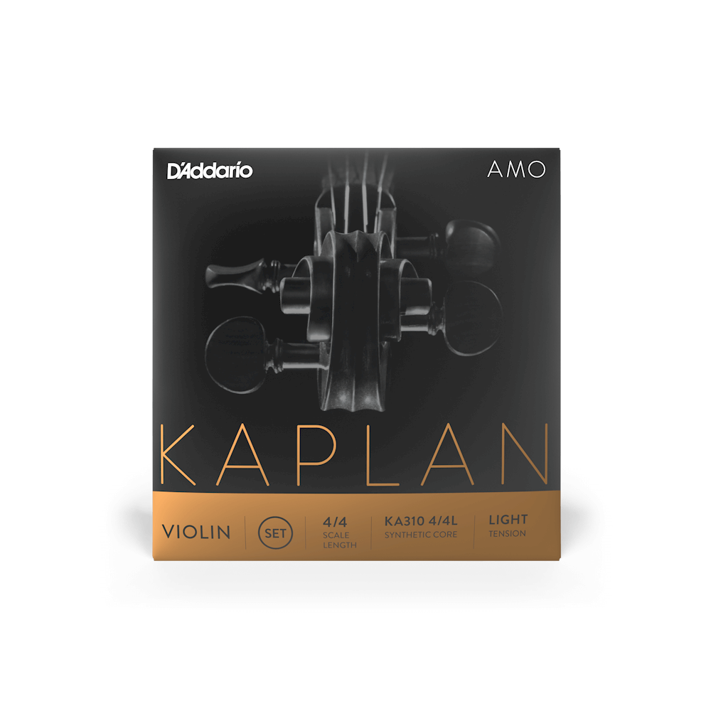D'Addario Kaplan Amo Violin String Set, 4/4 Scale, Light Tension