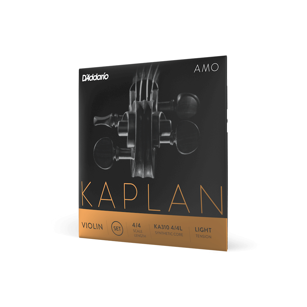 D'Addario Kaplan Amo Violin String Set, 4/4 Scale, Light Tension