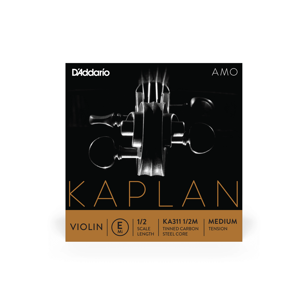 D'Addario Kaplan Amo Violin E String, 1/2 Scale, Medium Tension