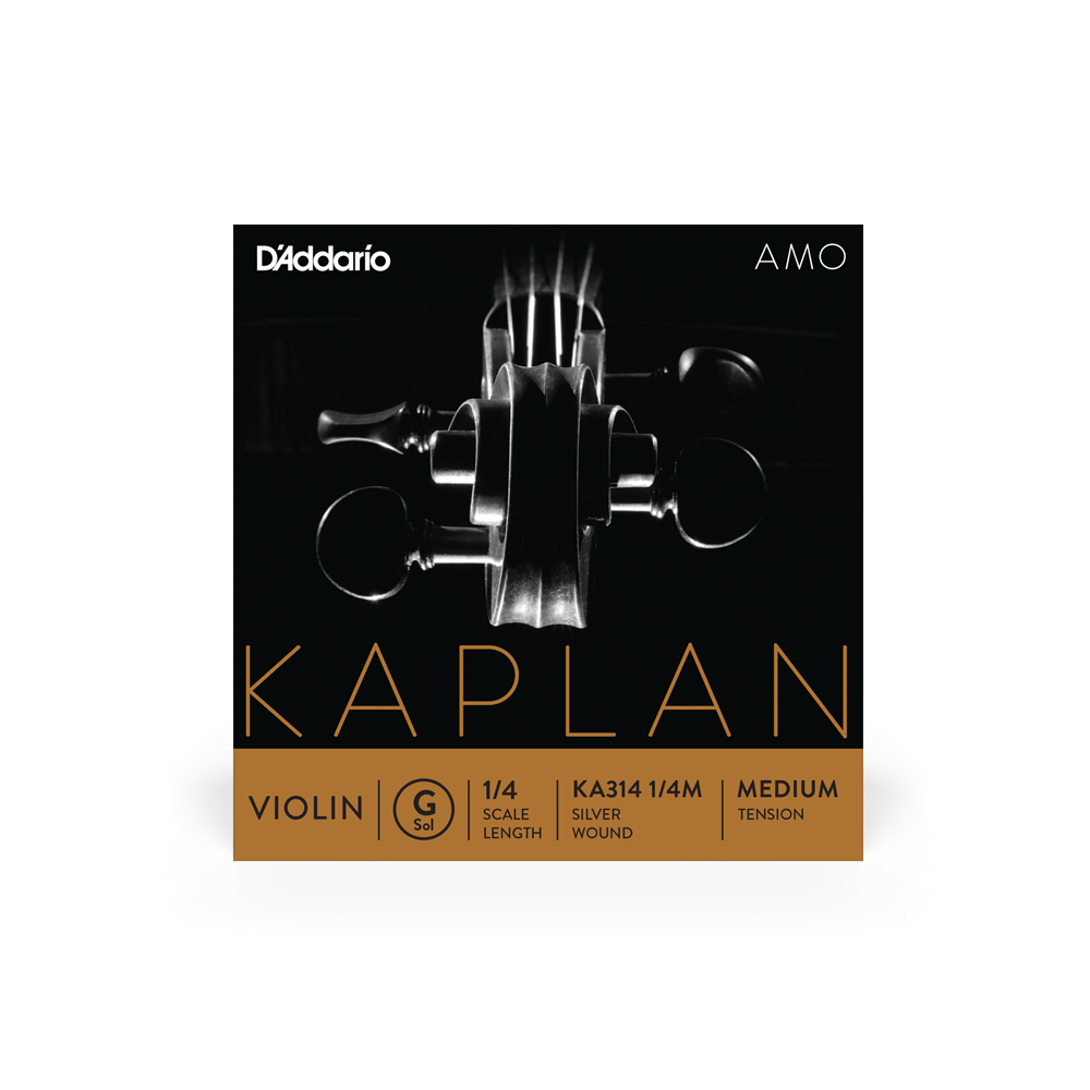 D'Addario Kaplan Amo Violin G String, 1/4 Scale, Medium Tension