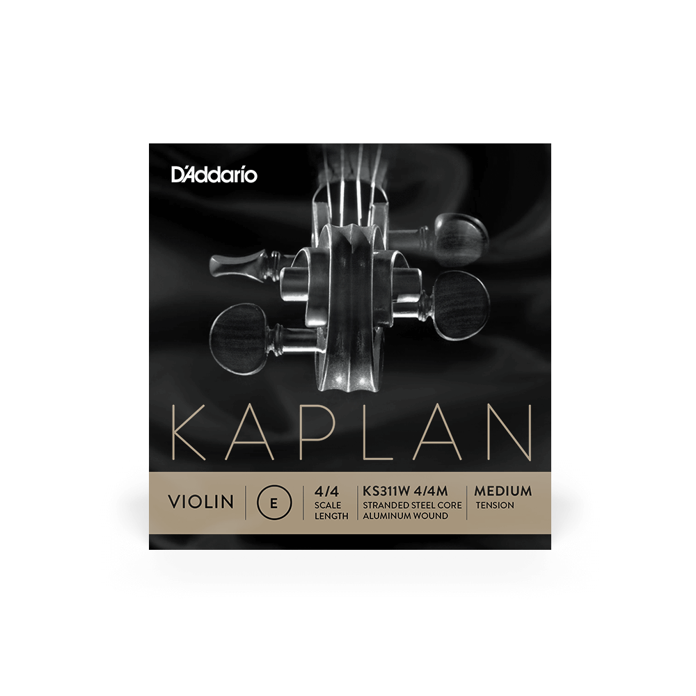 D'Addario Kaplan Non-Whistling Violin Aluminum Wound E String, 4/4 Scale