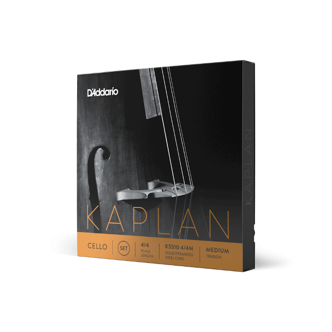 D&#39;Addario Kaplan Cello String Set, 4/4 Scale, Medium Tension
