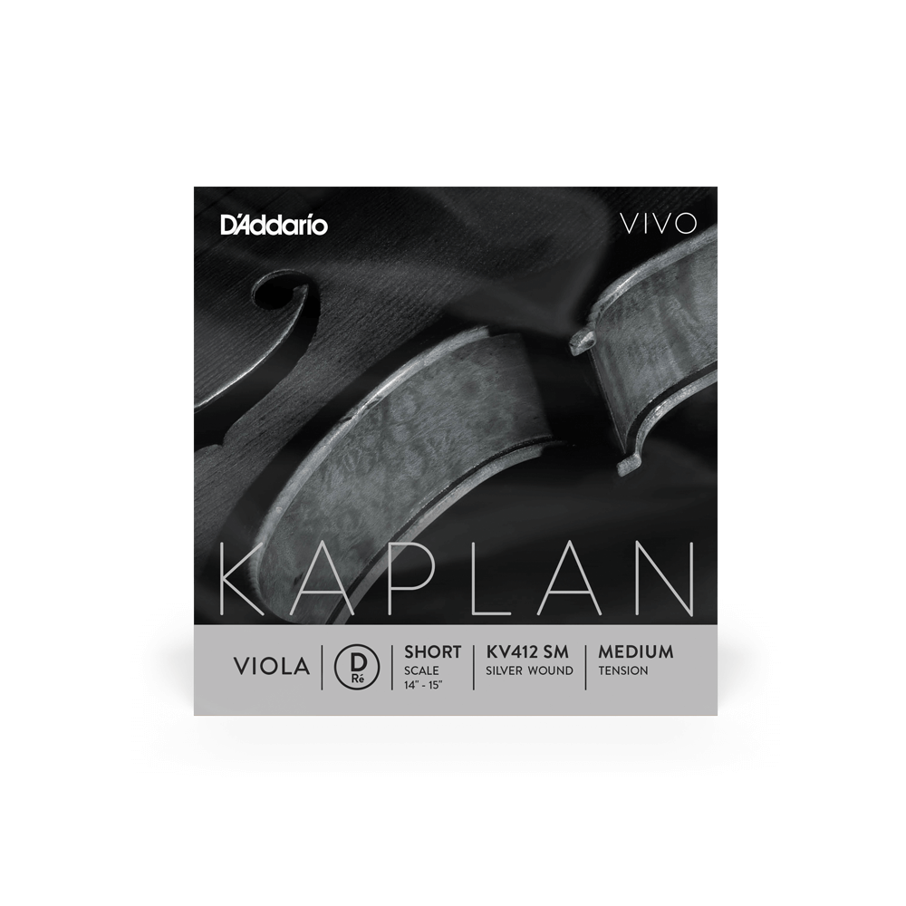 D'Addario Kaplan Vivo Viola D String, Short Scale, Medium Tension