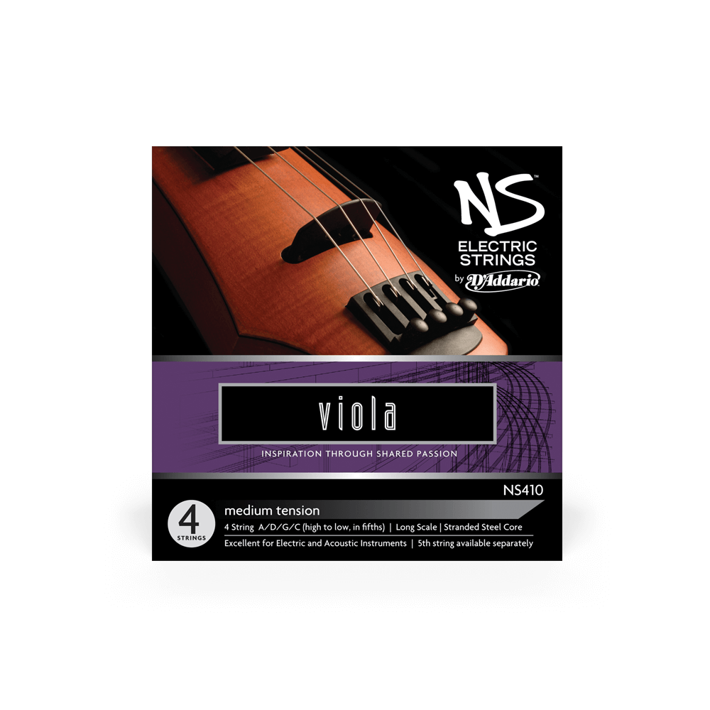 D'Addario NS Electric Viola String Set, Long Scale, Medium Tension