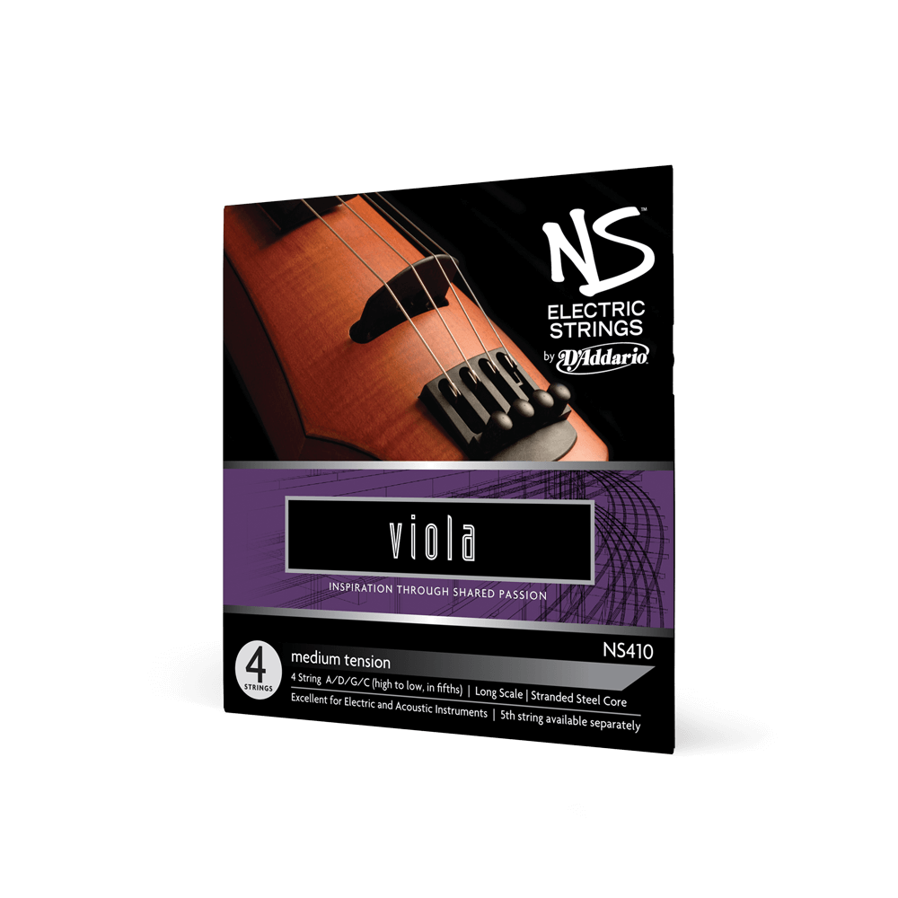 D'Addario NS Electric Viola String Set, Long Scale, Medium Tension