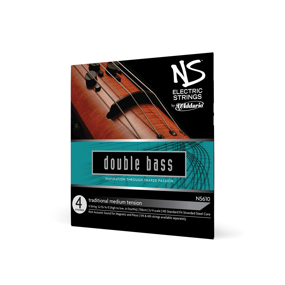 D'Addario NS Electric Traditional Bass String Set, 3/4 Scale, Medium Tension