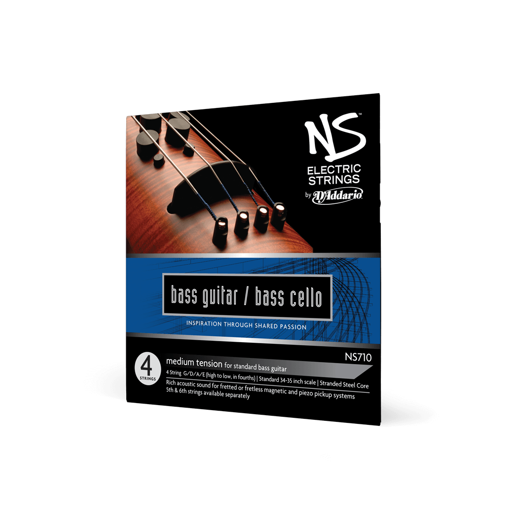 NS Electric Bass/Cello String Set, 4/4 Scale, Medium Tension