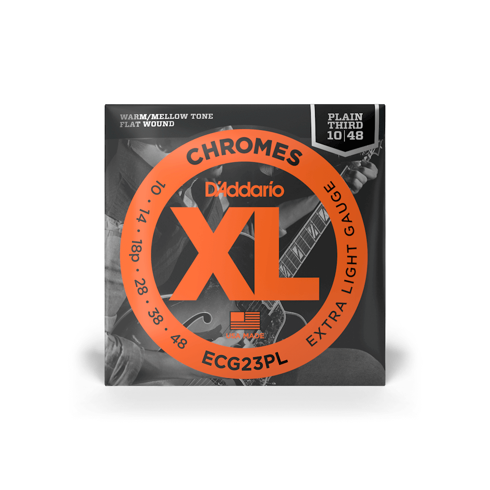 10-48 Extra Light, Plain Third, XL Chromes Electric Guitar Strings