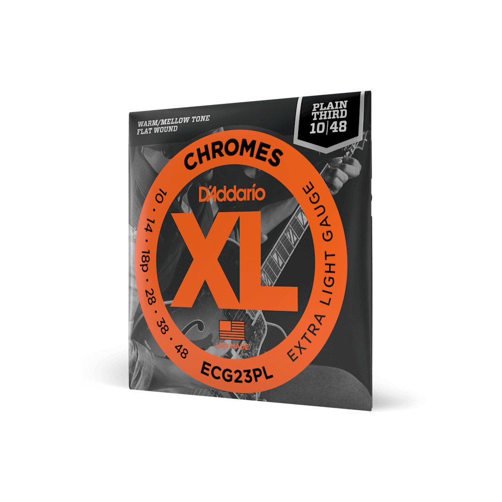 10-48 Extra Light, Plain Third, XL Chromes Electric Guitar Strings