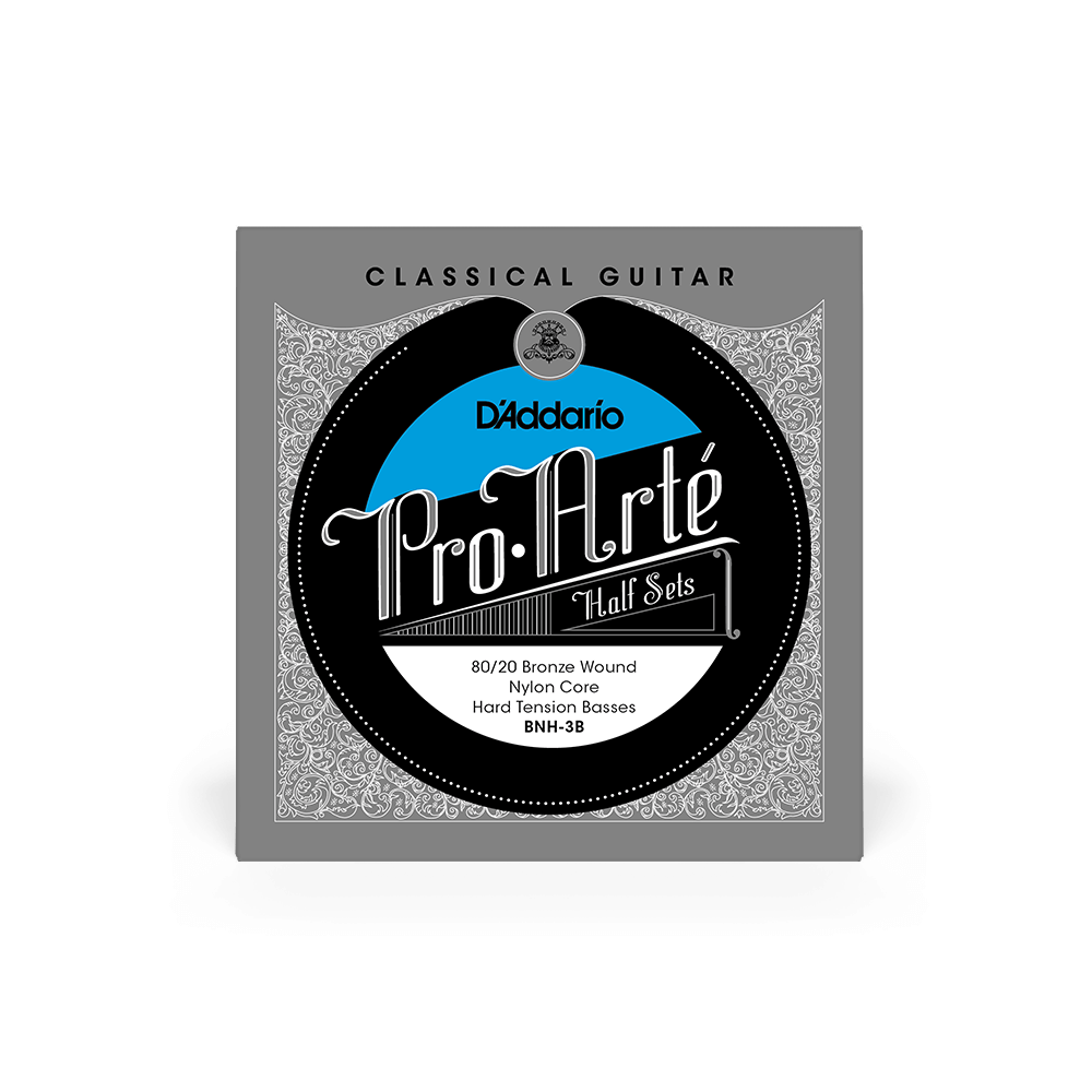 Hard Tension Bass Half Set, Pro-Arté Nylon 80/20 Bronze Classical Guitar Strings