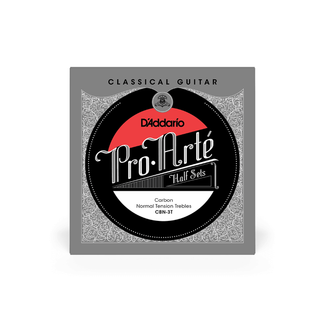 Normal Tension Treble Half Set, Pro-Arté Carbon Classical Guitar Strings