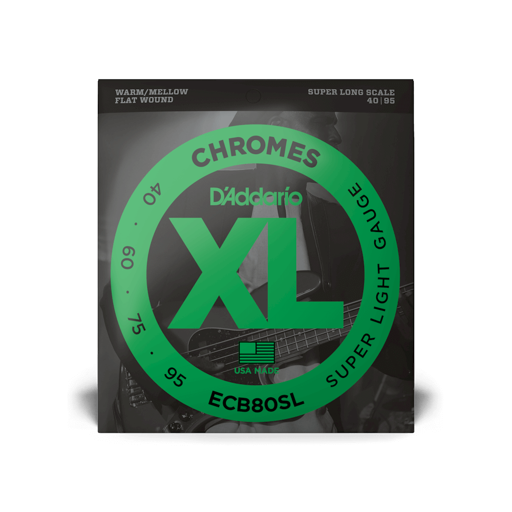 40-95 Super Light, Super Long Scale, XL Chromes Bass Strings