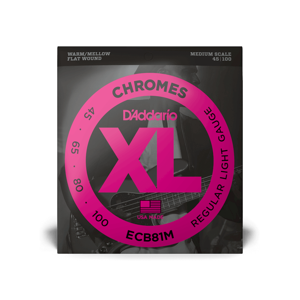 45-100 Regular Light, Medium Scale, XL Chromes Bass Strings