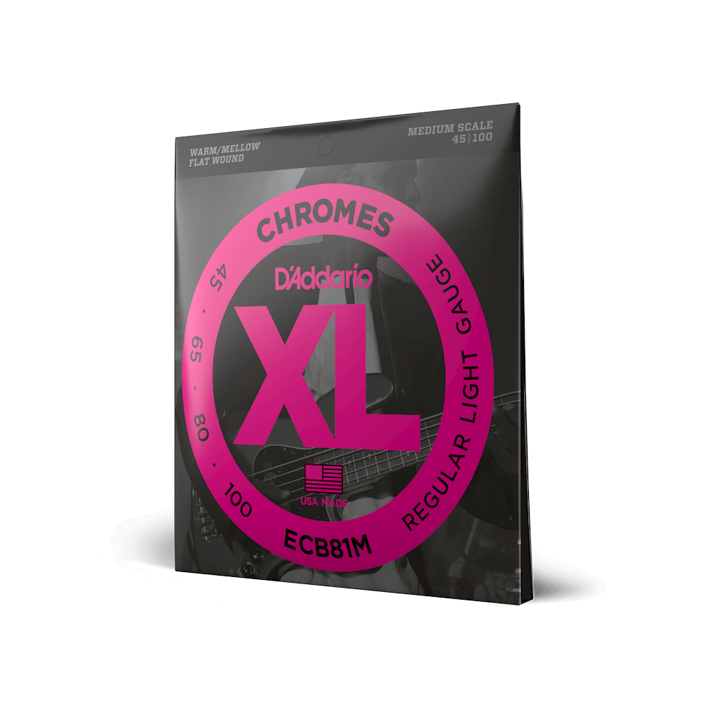 45-100 Regular Light, Medium Scale, XL Chromes Bass Strings