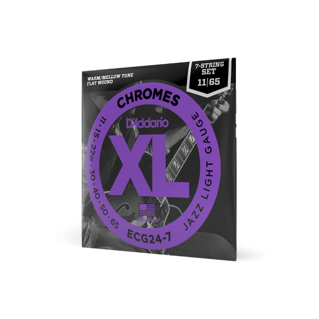 11-65 Jazz Light 7-String, XL Chromes Electric Guitar Strings